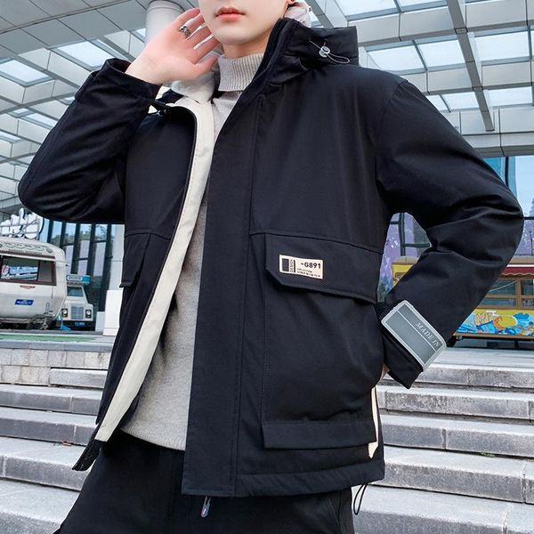 male men 2020 new han edition popular logo leisure thickening cotton-padded clothes to keep warm coat collar jacket, Black
male men 2020 new han edition popular logo leisure thickening cotton-padded clothes to keep warm coat collar jacket, Black