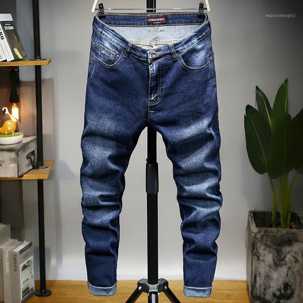 men's jeans spring men full length zipper bleached straight loose plus size denim pleated cowboy trousers male1, Blue
men's jeans spring men full length zipper bleached straight loose plus size denim pleated cowboy trousers male1, Blue