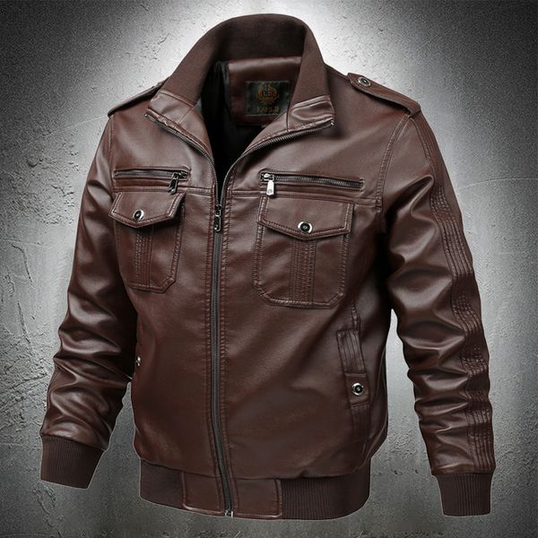 men's leather autumn fashion retro zipper street wear turn-down collar england style motor jacket trend more size 6xl, Black;brown
men's leather autumn fashion retro zipper street wear turn-down collar england style motor jacket trend more size 6xl, Black;brown