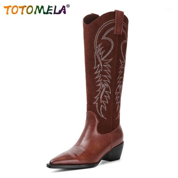 totomela 2020 new style super genuine leather knee-high women boots pointed toe spring autumn 5.5cm heels hight ladies boots1, Black
totomela 2020 new style super genuine leather knee-high women boots pointed toe spring autumn 5.5cm heels hight ladies boots1, Black