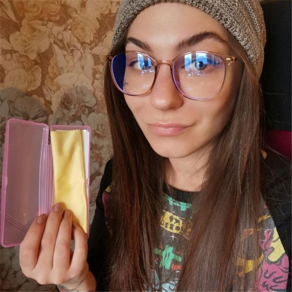 fashion sunglasses frames transparent computer glasses women men anti blue light round fake eyeglass gaming optical frame with cloth case, Black
fashion sunglasses frames transparent computer glasses women men anti blue light round fake eyeglass gaming optical frame with cloth case, Black
