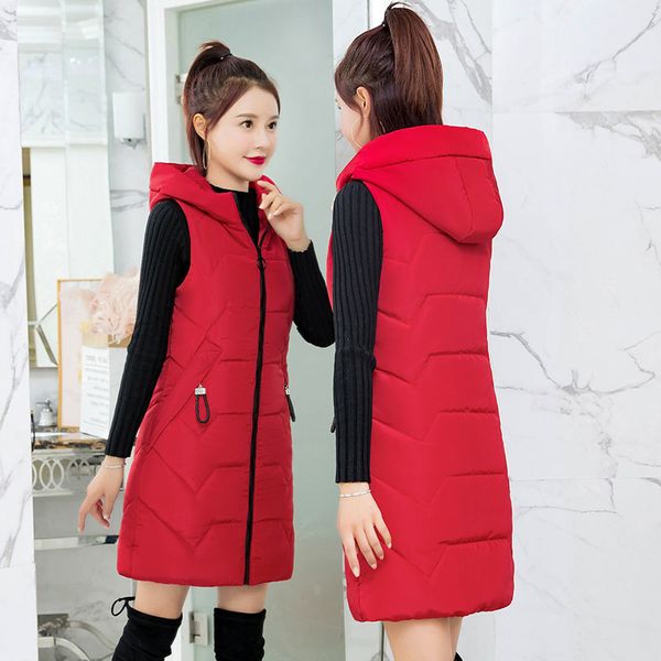 plus size 3xl 2020 long female winter vest with hood women's jackets outerwear, Black;white
plus size 3xl 2020 long female winter vest with hood women's jackets outerwear, Black;white