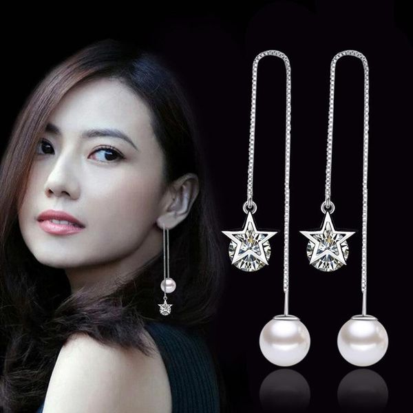 nehzy 925 sterling silver новая женщина мода ювелирные изделия уха линия циркон кристалл жемчужное pentagram длинные кисточкой ретро серьги
nehzy 925 sterling silver новая женщина мода ювелирные изделия уха линия циркон кристалл жемчужное pentagram длинные кисточкой ретро серьги
