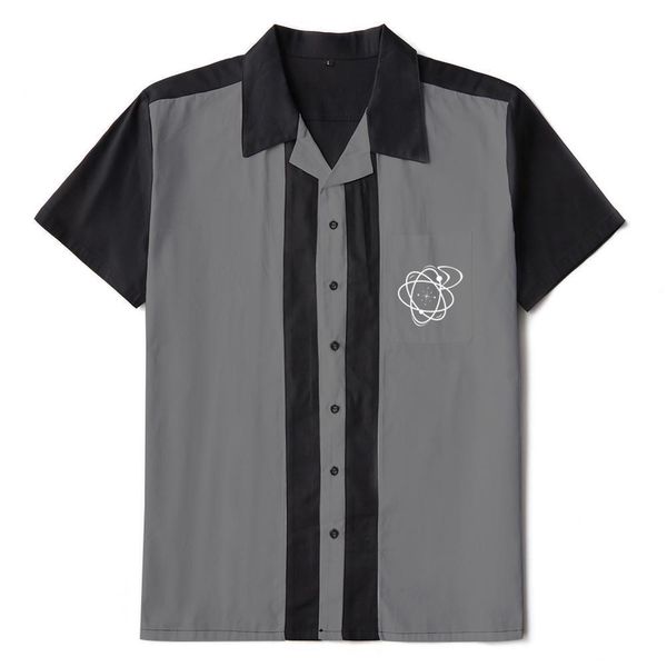 autumn men shirts casual two tone color block mens clothing black lapel button up vintage shirt short sleeve, White;black
autumn men shirts casual two tone color block mens clothing black lapel button up vintage shirt short sleeve, White;black