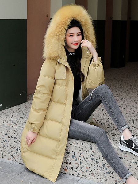 2020 winter new women parkas mid-long big fur collar women's down padded warm ladies coats and jackets, Black
2020 winter new women parkas mid-long big fur collar women's down padded warm ladies coats and jackets, Black