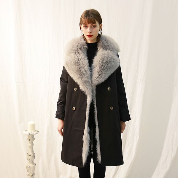 long woman winter jacket parka outwear royal parkas fox fur collar 90 white duck down warm coat u90e, Black
long woman winter jacket parka outwear royal parkas fox fur collar 90 white duck down warm coat u90e, Black