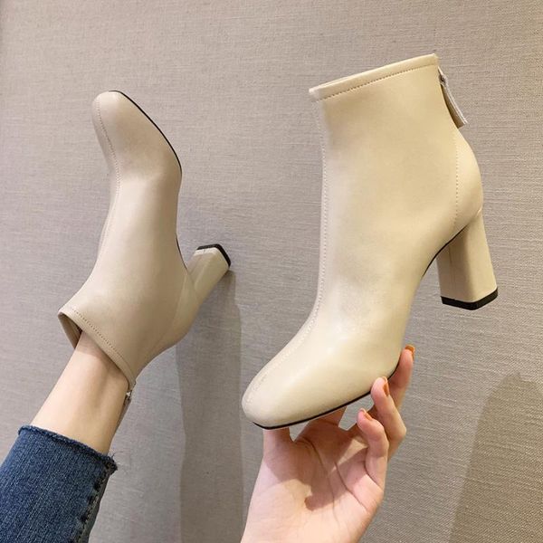 boots block heel ankle women shoes back zipper 2021 fall winter all match high heels ladies leather booties office, Black
boots block heel ankle women shoes back zipper 2021 fall winter all match high heels ladies leather booties office, Black
