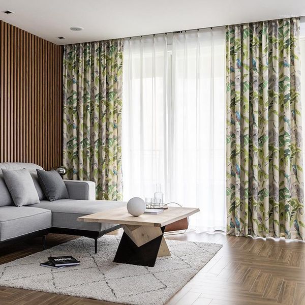 curtain & drapes bigmum pastoral fresh modern print blackout curtains for living room bedroom kitchen cortinas window1