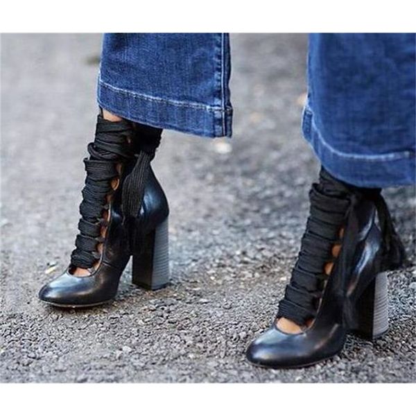 mode new leather stripes women's fingers round foot rents even ladies robust heels ankle boots plus size 42 boot horsemen b5ky, Black
mode new leather stripes women's fingers round foot rents even ladies robust heels ankle boots plus size 42 boot horsemen b5ky, Black