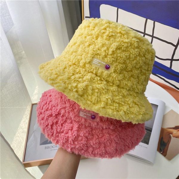 wide brim hats 6 candy colors lamb wool bucket women fashion sweet autumn winter street warm windproof fishing caps adjustable 56-58cm, Blue;gray
wide brim hats 6 candy colors lamb wool bucket women fashion sweet autumn winter street warm windproof fishing caps adjustable 56-58cm, Blue;gray
