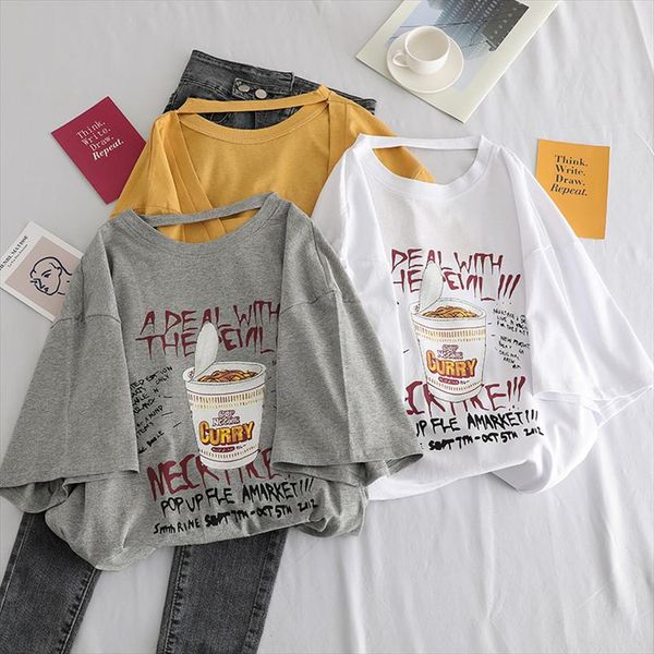 2020 spring summer oversized tee shirt femme casual loose funny short sleeve tshirt women white harajuk friends stranger things
2020 spring summer oversized tee shirt femme casual loose funny short sleeve tshirt women white harajuk friends stranger things