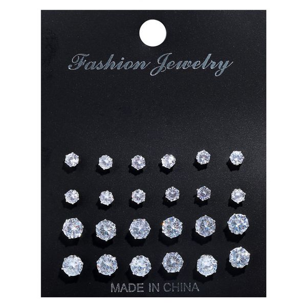 12 pair / pack cz shinity серьги свадебные серьги для женщин мужчины кристаллические ювелирные изделия круглый геометрические серьги brincos, Silver
12 pair / pack cz shinity серьги свадебные серьги для женщин мужчины кристаллические ювелирные изделия круглый геометрические серьги brincos, Silver