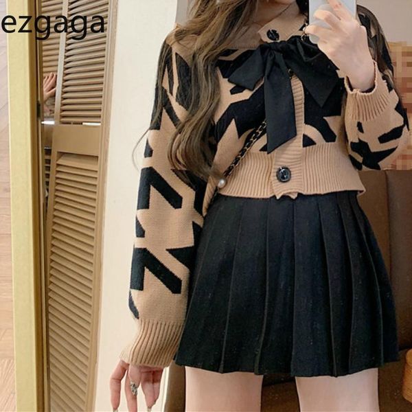 women's knits & tees ezgaga bowknot knit cardigan women fashion o-neck geometric outwear 2021 autumn winter harajuku crop korean sweat, White
women's knits & tees ezgaga bowknot knit cardigan women fashion o-neck geometric outwear 2021 autumn winter harajuku crop korean sweat, White