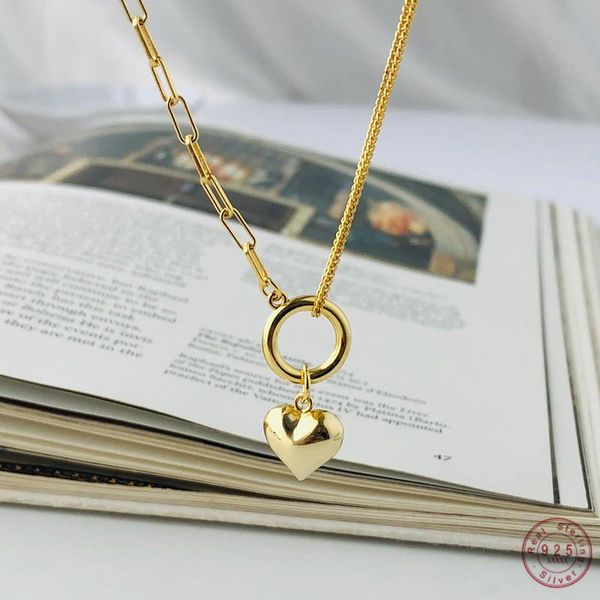 925 sterling silver creative retro heart pendant short clavicle chain necklace women fashion glamour dress jewelry accessories
925 sterling silver creative retro heart pendant short clavicle chain necklace women fashion glamour dress jewelry accessories