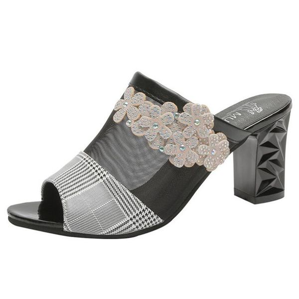 women's summer slippers new line of high heels, wild fashion fish's mouth knitted thread thread, shoes slippers. 3qux, Black
women's summer slippers new line of high heels, wild fashion fish's mouth knitted thread thread, shoes slippers. 3qux, Black