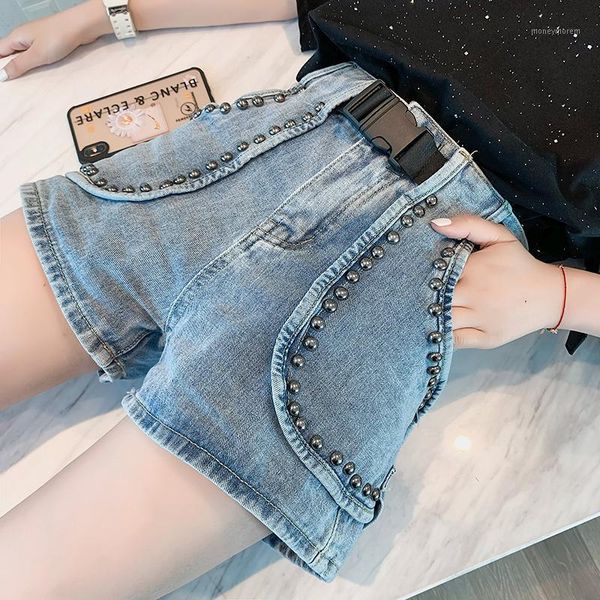 women's shorts 2021 summer rivet high waist thin wide leg denim female foreign wild shorts1, White;black
women's shorts 2021 summer rivet high waist thin wide leg denim female foreign wild shorts1, White;black