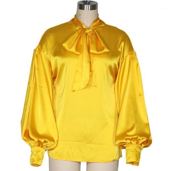 2020 summer women satin blouse elegant bow tie neck lantern sleeve office shirt casual tunic blouses blusas mujer1, White
2020 summer women satin blouse elegant bow tie neck lantern sleeve office shirt casual tunic blouses blusas mujer1, White