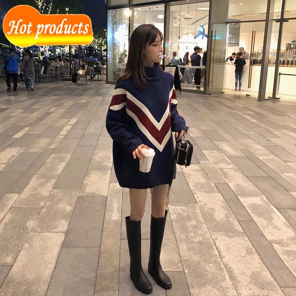 high-necked loose, striped thick fine fit, turtleneck pullovers, woman sweater, winter mat sweatshirt. nh5l, White;black
high-necked loose, striped thick fine fit, turtleneck pullovers, woman sweater, winter mat sweatshirt. nh5l, White;black