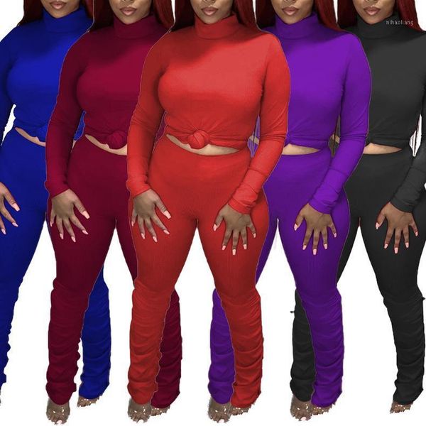 long sleeve casual tracksuits women high collar skinny tees high waist pleated stacked pants sets for sports party1, Gray
long sleeve casual tracksuits women high collar skinny tees high waist pleated stacked pants sets for sports party1, Gray