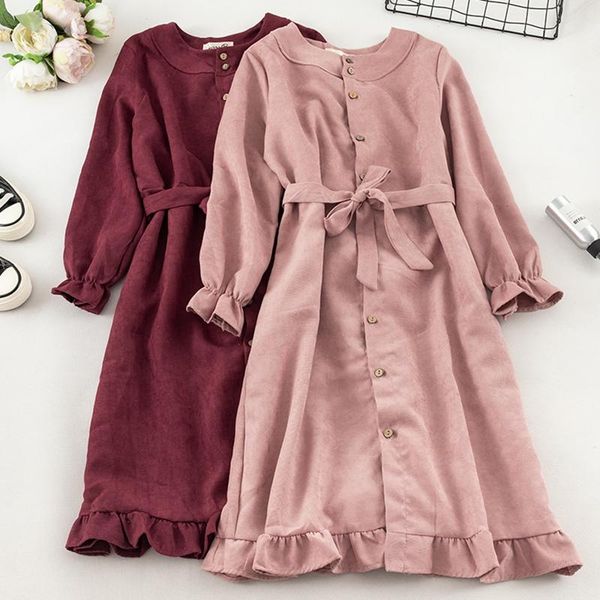 casual dresses singrain winter autumn women long corduroy ruffle midi dress korean french romantic vintage shirt, Black;gray
casual dresses singrain winter autumn women long corduroy ruffle midi dress korean french romantic vintage shirt, Black;gray