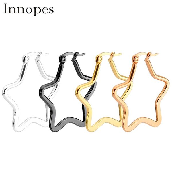 hoop & huggie innopes geometric hollow five-pointed star earring female temperament simple for women jewelry stud ear, Golden;silver
hoop & huggie innopes geometric hollow five-pointed star earring female temperament simple for women jewelry stud ear, Golden;silver