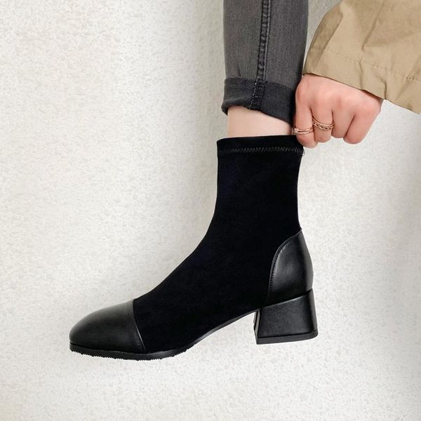 boots women shoes high heels slip ankle winter stretch socks elegant square female plus size 32- 43, Black
boots women shoes high heels slip ankle winter stretch socks elegant square female plus size 32- 43, Black