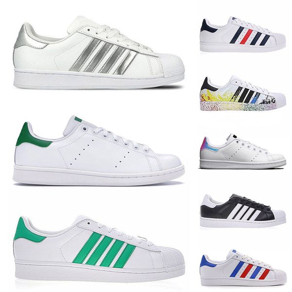 superstars fashion stan smith mens womens casual shoes trainers sneakers triple black white green red outdoor designer sports size 36-45, White;red
superstars fashion stan smith mens womens casual shoes trainers sneakers triple black white green red outdoor designer sports size 36-45, White;red