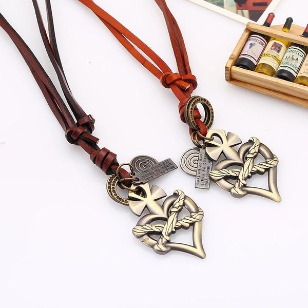 pendant necklaces heart leather chain necklace boho kolye jewelry choker women harajuku collier femme p56, Silver
pendant necklaces heart leather chain necklace boho kolye jewelry choker women harajuku collier femme p56, Silver