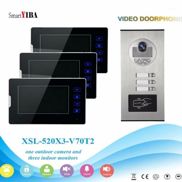 video door phones smartyiba 3 units intercom apartment phone system camera 7" monitor doorbell withrfid card unlock for house1
video door phones smartyiba 3 units intercom apartment phone system camera 7" monitor doorbell withrfid card unlock for house1