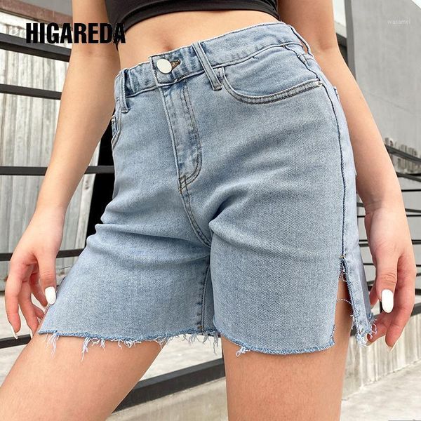 higareda split side blue denim shorts women casual fashion jeans short pants ladies high waisted shorts summer streetwear 20211, White;black
higareda split side blue denim shorts women casual fashion jeans short pants ladies high waisted shorts summer streetwear 20211, White;black