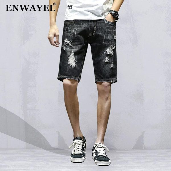 enwayel 2018 summer brand casual jeans shorts men trousers fashion straight short denim ripped distressed mens clothing k1981, White;black 
enwayel 2018 summer brand casual jeans shorts men trousers fashion straight short denim ripped distressed mens clothing k1981, White;black