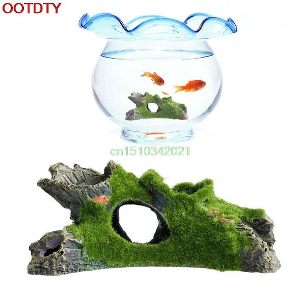 aquarium tree house decor mountain view moss fish tank ornament decoration 
aquarium tree house decor mountain view moss fish tank ornament decoration
