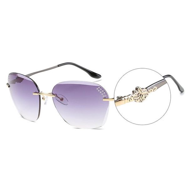sunglasses luxury rimless glasses diamond cutting lens women brand designer metal farme gradient ladies goggles uv400, White;black
sunglasses luxury rimless glasses diamond cutting lens women brand designer metal farme gradient ladies goggles uv400, White;black