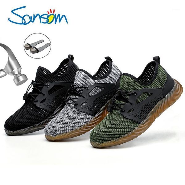 sansom safety shoes boots for men male autumn breathable work shoes steel toe indestructible safety work boots sneakers1, Black
sansom safety shoes boots for men male autumn breathable work shoes steel toe indestructible safety work boots sneakers1, Black