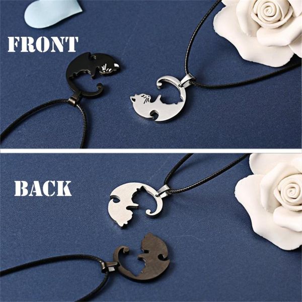 fashion jewelry women necklace couple necklace black and white cat animal pendant titanium steel luxury chokers 2020, Silver
fashion jewelry women necklace couple necklace black and white cat animal pendant titanium steel luxury chokers 2020, Silver