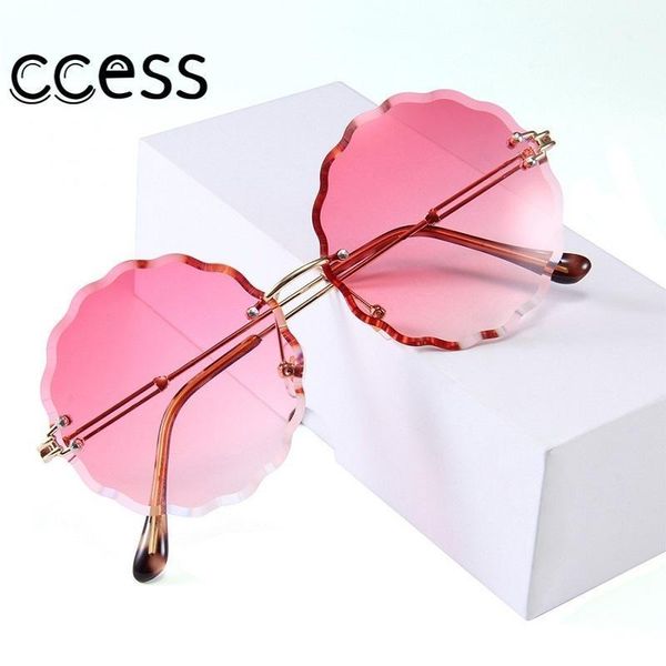 2020 flower style rimless round sunglasses women gradient sun glasses female metal frame glasses shades for women eyewear uv4001, White;black
2020 flower style rimless round sunglasses women gradient sun glasses female metal frame glasses shades for women eyewear uv4001, White;black