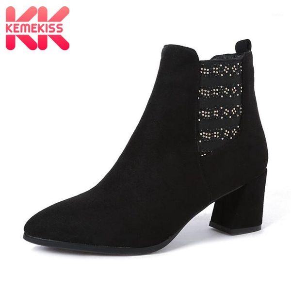 kemekiss 2020 real leather lady ankle boots daily office short boots club slip on female botas footwear size 32-441, Black
kemekiss 2020 real leather lady ankle boots daily office short boots club slip on female botas footwear size 32-441, Black