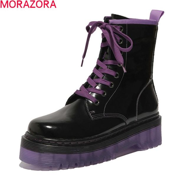 morazora genuine leather boots med heels round toe ladies casual shoes fashion lace up classic winter ankle boots women, Black
morazora genuine leather boots med heels round toe ladies casual shoes fashion lace up classic winter ankle boots women, Black