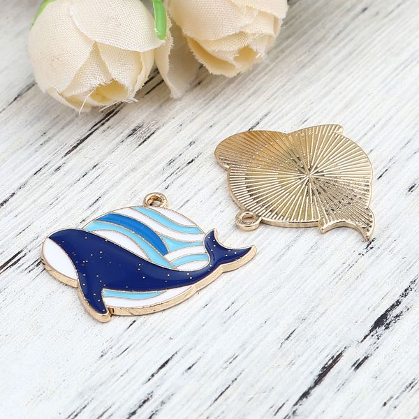 10pcs zinc based alloy ocean series pendants for jewelry making dolphin animal white & blue charms necklace diy 31mm x 15mm
10pcs zinc based alloy ocean series pendants for jewelry making dolphin animal white & blue charms necklace diy 31mm x 15mm