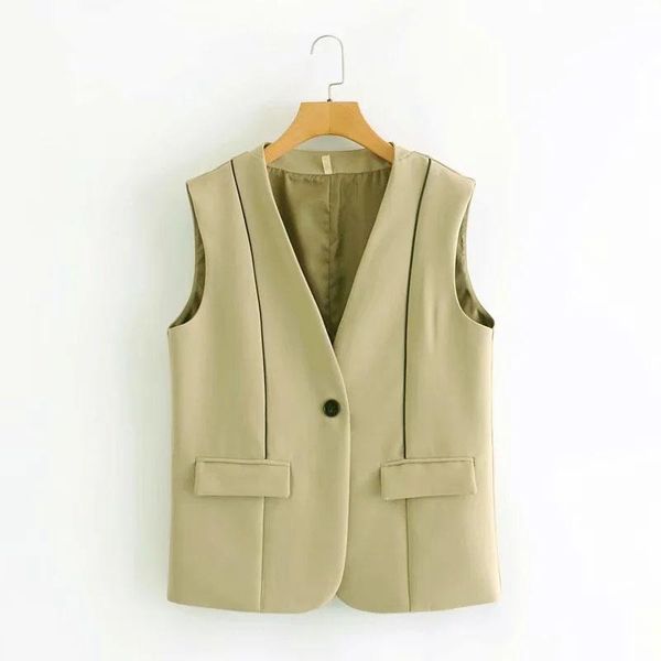 elegant women 2020 fashion green a buckle vest coat vintage v neck sleeveless outerwear female chic, Black;white
elegant women 2020 fashion green a buckle vest coat vintage v neck sleeveless outerwear female chic, Black;white