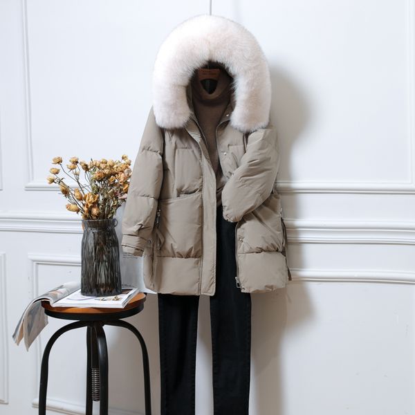 2021 new real natural skin collar winter with hood parka white jacket thicken female down warm loose coat 7es6, Black
2021 new real natural skin collar winter with hood parka white jacket thicken female down warm loose coat 7es6, Black