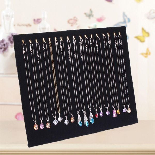 black velvet 17 hook necklace jewelry tray display organizer (17 hook necklace, Pink;blue
black velvet 17 hook necklace jewelry tray display organizer (17 hook necklace, Pink;blue