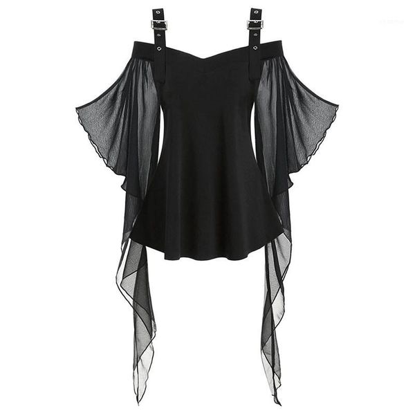 butterfly sleeve women halloween punk hip hop clothes gothic criss cross lace insert butterfly sleeve t-shirt e201, White
butterfly sleeve women halloween punk hip hop clothes gothic criss cross lace insert butterfly sleeve t-shirt e201, White