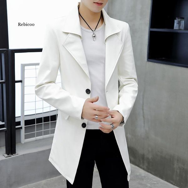 mens solid lapel single breasted trench coat casual outwear faux leather, Tan;black
mens solid lapel single breasted trench coat casual outwear faux leather, Tan;black