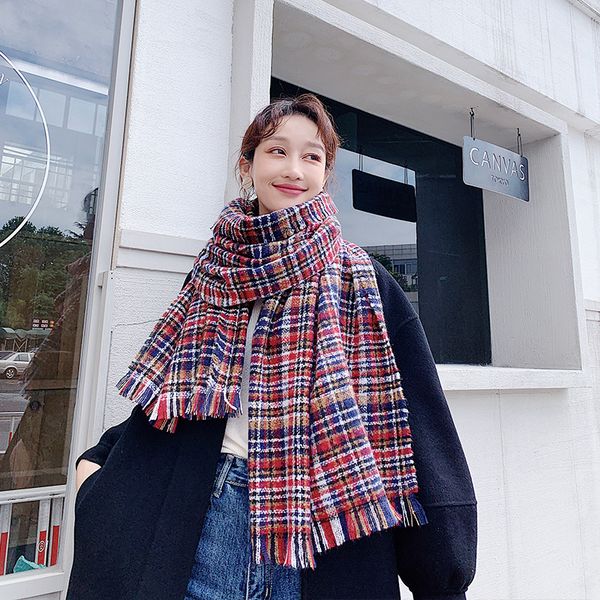 new style scarf in autumn / winter 2021 brand version versatile cashmere plaid warm neck shawl klwe, Blue;gray
new style scarf in autumn / winter 2021 brand version versatile cashmere plaid warm neck shawl klwe, Blue;gray