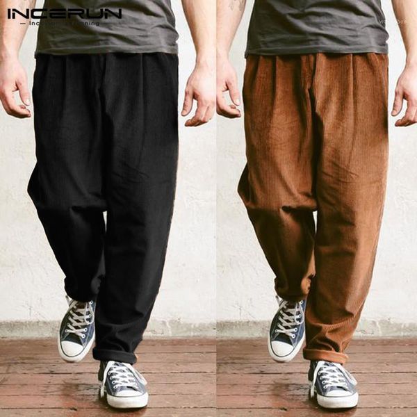 2019 fashion casual pants men corduroy loose joggers streetwear button retro solid leisure business trousers men incerun s-5xl1, Black
2019 fashion casual pants men corduroy loose joggers streetwear button retro solid leisure business trousers men incerun s-5xl1, Black