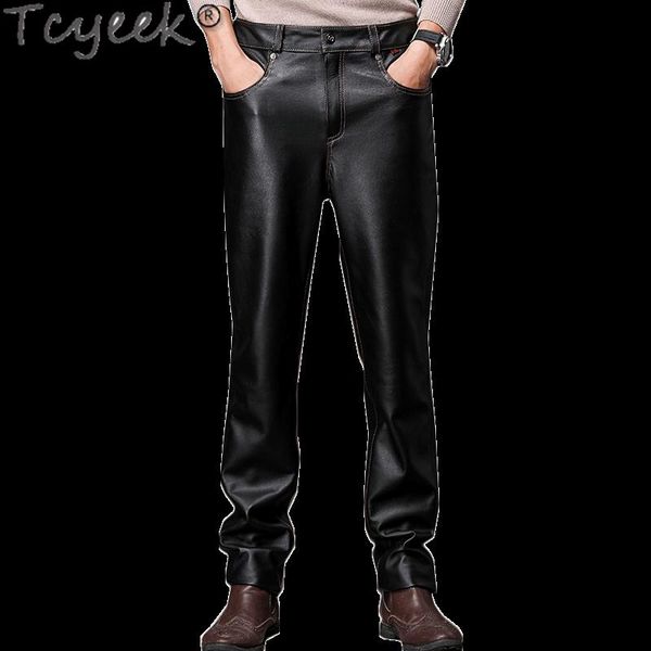 tcyeek genuine leather pants men 100% cowhide man pants casual mens trousers autumn winter fashion 2020 pantalon cuir homme 4531, Black
tcyeek genuine leather pants men 100% cowhide man pants casual mens trousers autumn winter fashion 2020 pantalon cuir homme 4531, Black