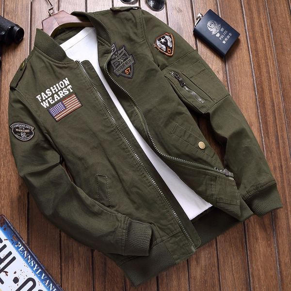 new fashion in cotton wash male aviator casual work jacket good quality army green asian size fast shipping with increasing men coat outwear, Black;brown
new fashion in cotton wash male aviator casual work jacket good quality army green asian size fast shipping with increasing men coat outwear, Black;brown
