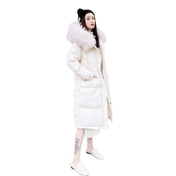 women's down & parkas women 2021 winter big real raccoon fur collar hooded long white coat female oversize jacket puffer parka m100, Black
women's down & parkas women 2021 winter big real raccoon fur collar hooded long white coat female oversize jacket puffer parka m100, Black