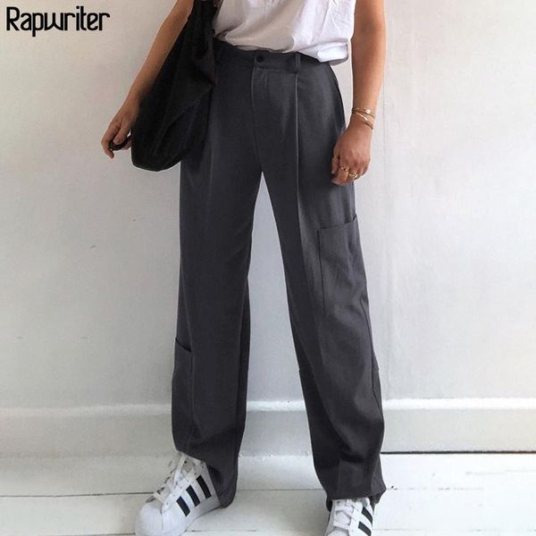 rapwriter streetwear high waist suit pants women 2020 korean straight loose trousers harajuku pants pockets femme capris bottom1, Black;white
rapwriter streetwear high waist suit pants women 2020 korean straight loose trousers harajuku pants pockets femme capris bottom1, Black;white